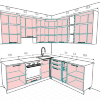 Кухня ОЛИВА 2,2 х 2,0 метра (белый глянец) - Кухня ОЛИВА 2,2 х 2,0 метра (белый глянец)